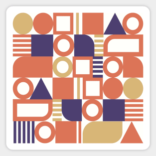 Coral geometric abstract cute Sticker
